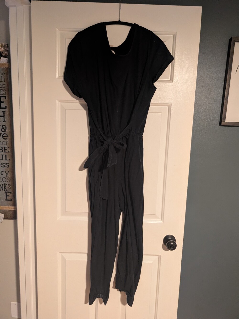 Smash & Tess Black Tie-Waist Jumpsuit